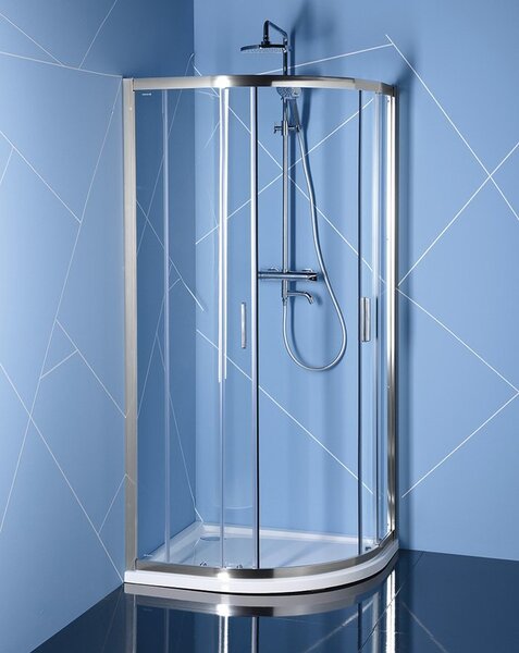 Polysan Polysan, EASY LINE čtvrtkruhová sprchová zástěna 1000x800mm, L/R, čiré sklo, EL2915