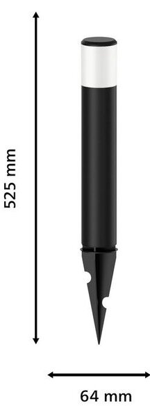 Philips 8720169269415 GardenLink Low Volt Purex nízkonapäťový venkovní svítidlo/sloupek 24V LED 3x1,5W/180lm 2700K IP44 černá 3-set+adaptér+kabel 5m