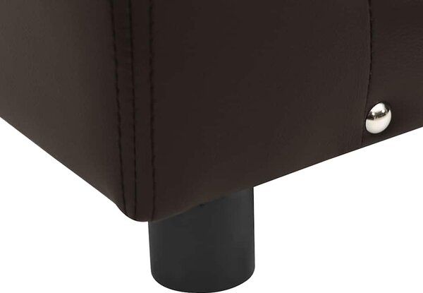 Pohovka pro psy hnědá 81 x 43 x 31 cm plyš a umělá kůže 170955