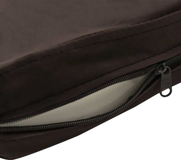 Pohovka pro psy hnědá 81 x 43 x 31 cm plyš a umělá kůže 170955