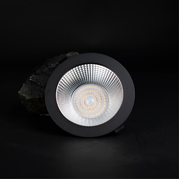 SLC vestavné LED svítidlo Shift pr.200-210 mm černé 2400lm 3000/4000K Ra80 bez driveru IP54/IP40 UGR19