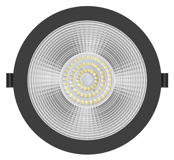 SLC vestavné LED svítidlo Shift pr.200-210 mm černé 2400lm 3000/4000K Ra80 bez driveru IP54/IP40 UGR19