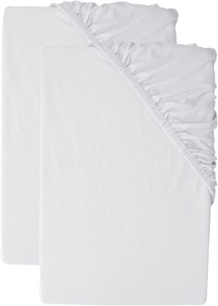 Livarno® Sada žerzejových napínacích prostěradel, 90–100 x 200 cm, šedá, 2dílná (800011173)
