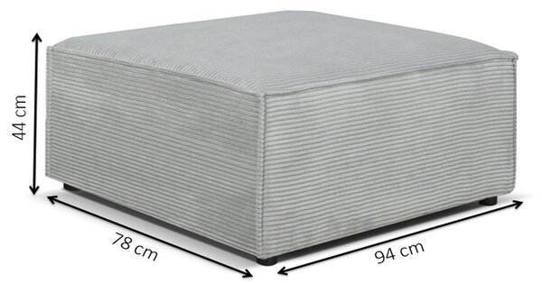 Rohová sedačka Cuboid L (tmavohnedá) (L). Akce -8%