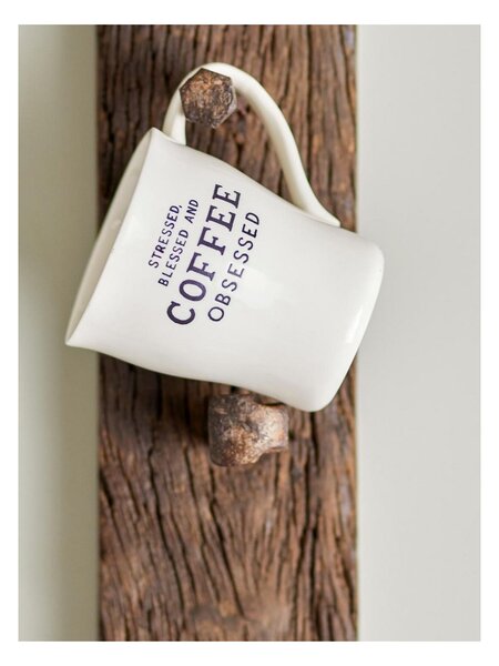 Hrnek Coffee Obsessed White 330 ml Bloomingville