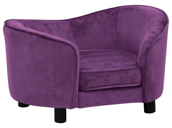 Pohovka pro psy vínová 69 x 49 x 40 cm plyš 171024