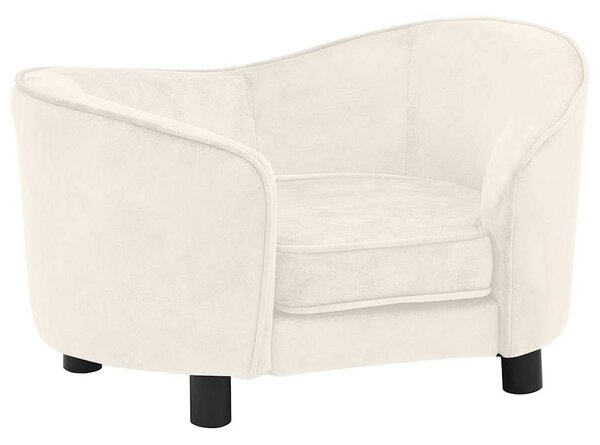 Pohovka pro psy krémová 69 x 49 x 40 cm plyš 171025