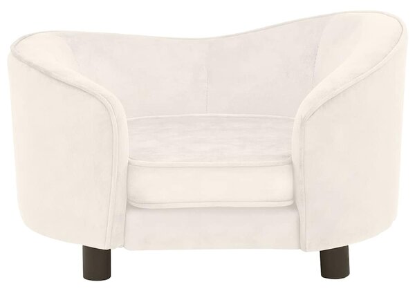 Pohovka pro psy krémová 69 x 49 x 40 cm plyš 171025