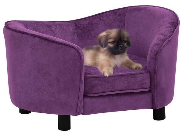 Pohovka pro psy vínová 69 x 49 x 40 cm plyš 171024
