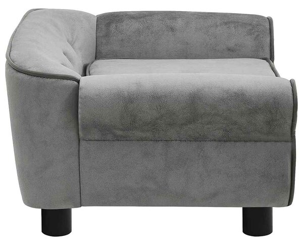 Pohovka pro psy tmavě šedá 72 x 45 x 30 cm plyš 171039