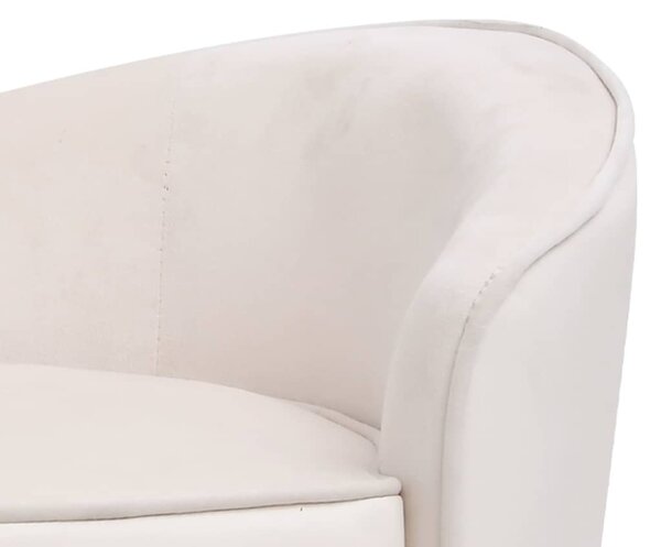 Pohovka pro psy krémová 69 x 49 x 40 cm plyš a umělá kůže 171036