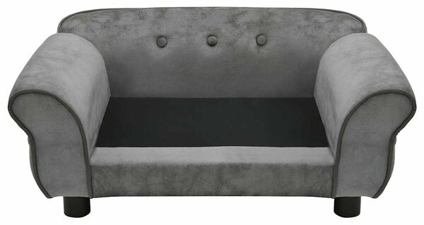 Pohovka pro psy tmavě šedá 72 x 45 x 30 cm plyš 171039