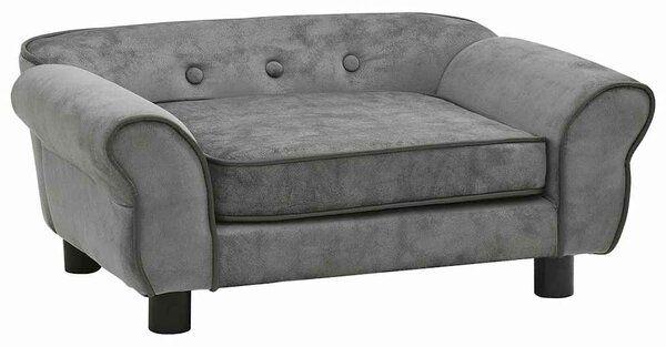 Pohovka pro psy tmavě šedá 72 x 45 x 30 cm plyš 171039