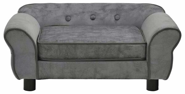 Pohovka pro psy tmavě šedá 72 x 45 x 30 cm plyš 171039