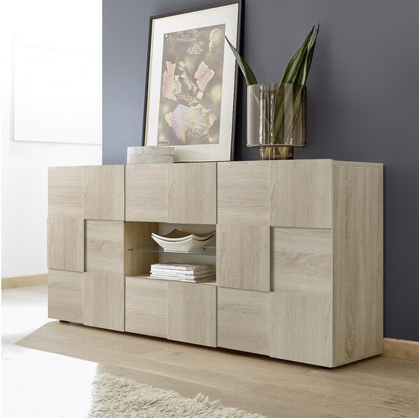 Komoda SERIAN 121x111x43 cm dub sonoma