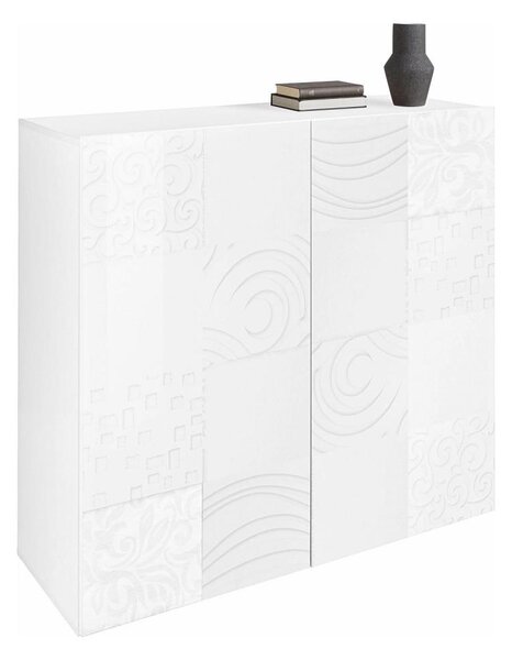 Komoda ARIA 121x111x43 cm bílá
