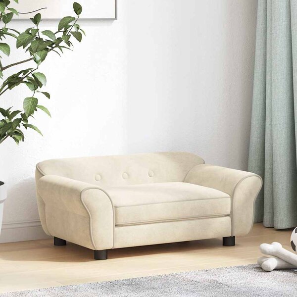 Pohovka pro psy krémová 72 x 45 x 30 cm plyš 171042