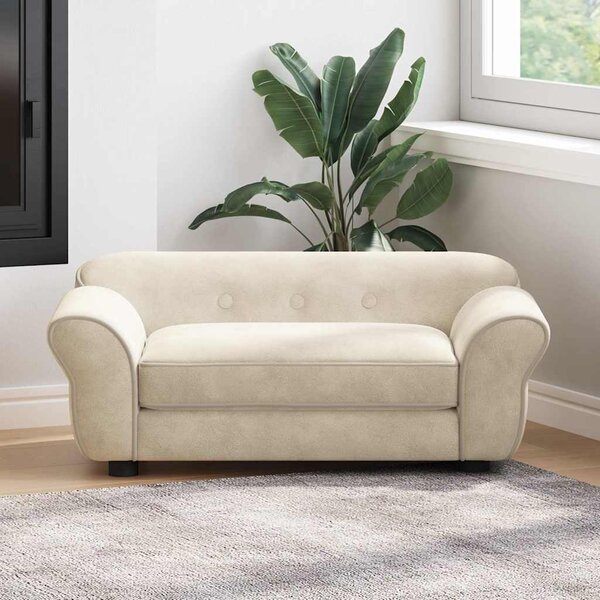 Pohovka pro psy krémová 72 x 45 x 30 cm plyš 171042