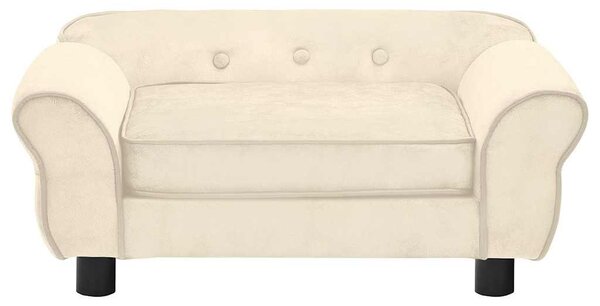 Pohovka pro psy krémová 72 x 45 x 30 cm plyš 171042
