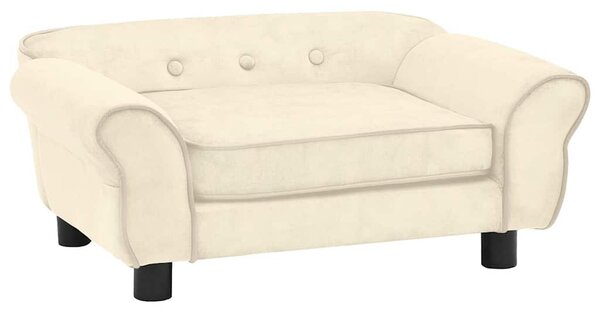 Pohovka pro psy krémová 72 x 45 x 30 cm plyš 171042