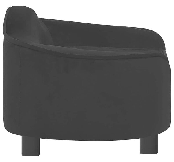 Pohovka pro psy černá 67 x 47 x 36 cm plyš 171086