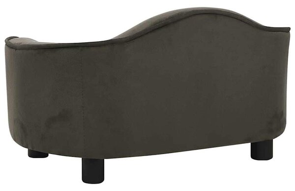 Pohovka pro psy tmavě šedá 67 x 47 x 36 cm plyš 171087