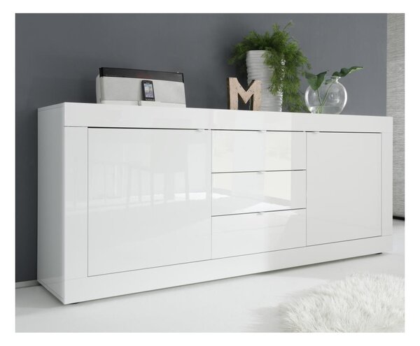 Komoda NERILA 210x86x43 cm bílá