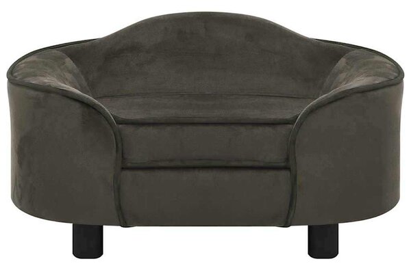 Pohovka pro psy tmavě šedá 67 x 47 x 36 cm plyš 171087