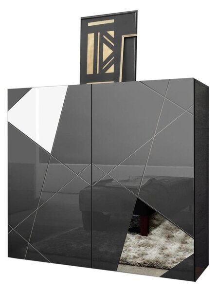 Komoda TAVRI 121x111x42 cm antracit