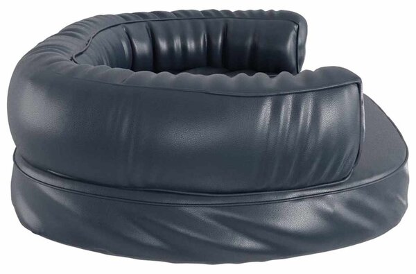 Ergonomický molitanový pelíšek pro psy modrý 88x65cm umělá kůže 171315
