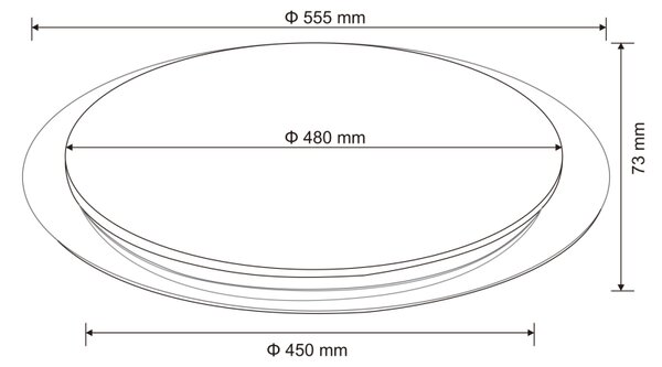 GLOBO Smart LED stropní svítidlo Optima ⌀ 56cm, 60W, 2700-6500K