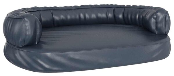 Ergonomický molitanový pelíšek pro psy modrý 88x65cm umělá kůže 171315