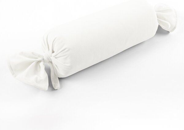 Biante Sametový polštář válec bonbon Velvet Brick SVB-202 Smetanově bílý 15x40 cm