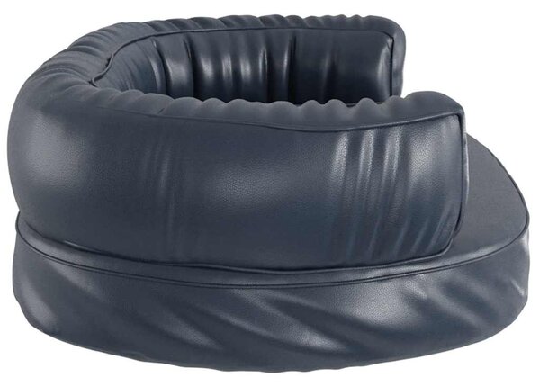 Ergonomický molitanový pelíšek pro psy modrý 75x53cm umělá kůže 171314