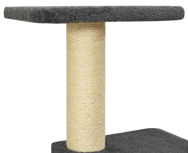 Škrabadlo pro kočky se sisalovými sloupky tmavě šedé 118,5 cm 171429