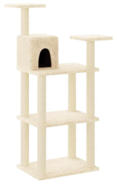 Škrabadlo pro kočky se sisalovými sloupky krémové 118,5 cm 171427