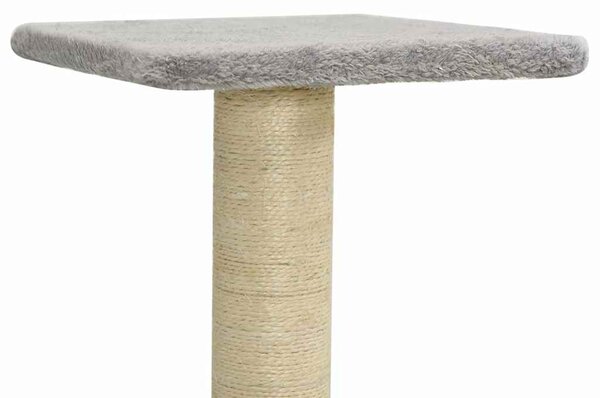 Škrabadlo pro kočky se sisalovými sloupky světle šedé 118,5 cm 171428