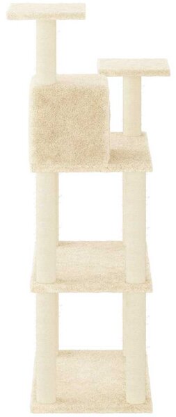 Škrabadlo pro kočky se sisalovými sloupky krémové 118,5 cm 171427