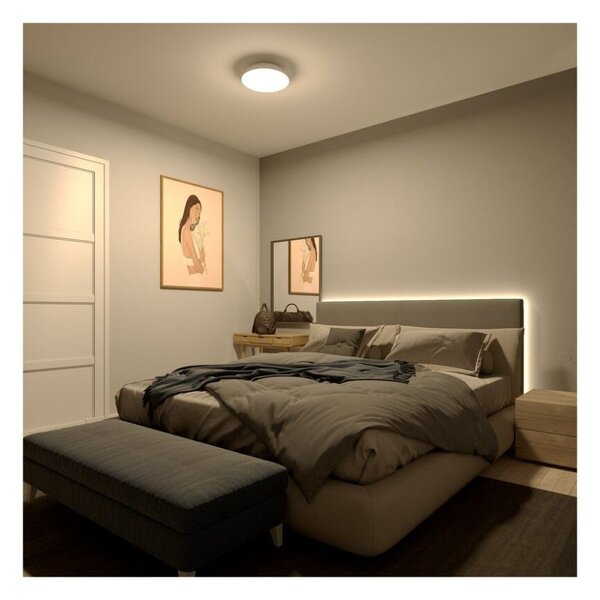 Philips UltraEfficient 8720169301016 Fleta stropní svítidlo D350mm LED 10W/1850lm 2700K bílá, SceneSwitch