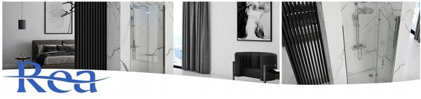 Rea - MOLIER skládací sprchové dveře 90x190cm, chromový profil - čiré sklo, REA-K8539