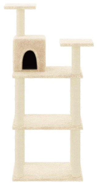 Škrabadlo pro kočky se sisalovými sloupky krémové 118,5 cm 171427