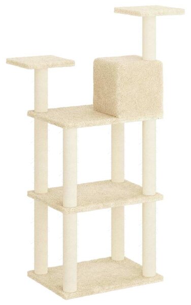 Škrabadlo pro kočky se sisalovými sloupky krémové 118,5 cm 171427