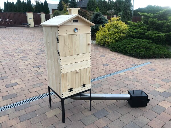 Hoříme.cz Zahradní domácí udírna HM50100K KOMPLET velká S topeništěm klasik: Rozměry topeniště 20x20x30 cm