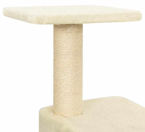 Škrabadlo pro kočky se sisalovými sloupky krémové 118,5 cm 171427