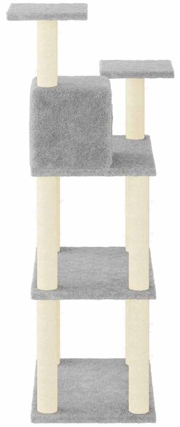 Škrabadlo pro kočky se sisalovými sloupky světle šedé 118,5 cm 171428