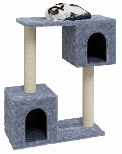 Škrabadlo pro kočky se sisalovými sloupky světle šedé 60 cm 171431