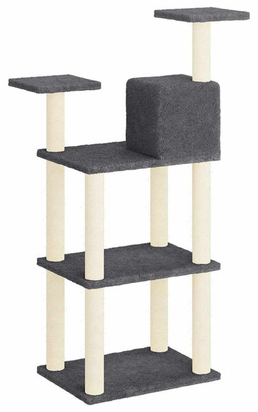 Škrabadlo pro kočky se sisalovými sloupky tmavě šedé 118,5 cm 171429