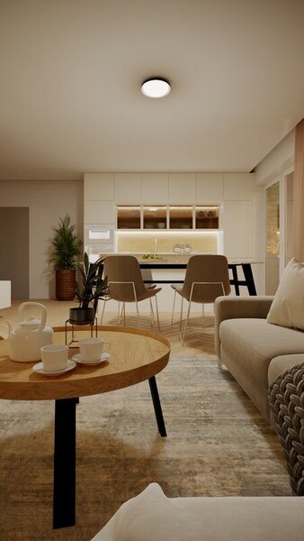 Philips UltraEfficient 8720169301115 Pebblo stropní svítidlo D320mm LED 10W/1950lm 4000K černá, béžová, SceneSwitch