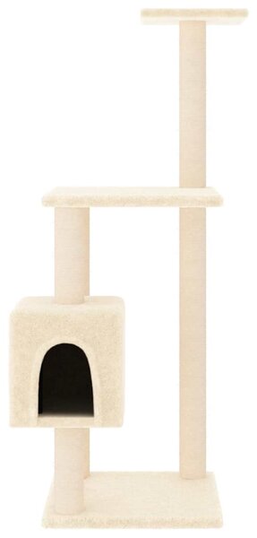 Škrabadlo pro kočky se sisalovými sloupky krémové 104 cm 171469