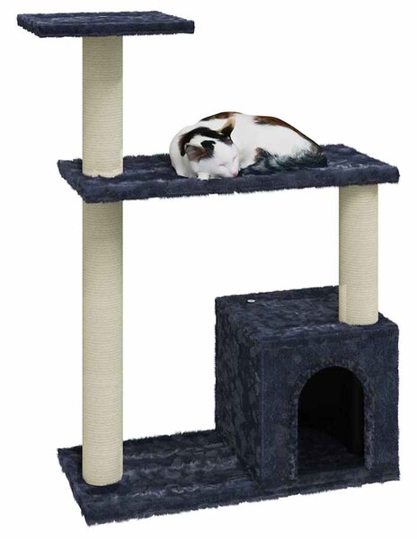 Škrabadlo pro kočky se sisalovými sloupky tmavě šedé 70 cm 171435
